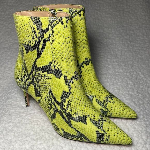 SCHUTZ Shoes - Schutz Bette Leather Snakeskin Bootie Sz 5.5B